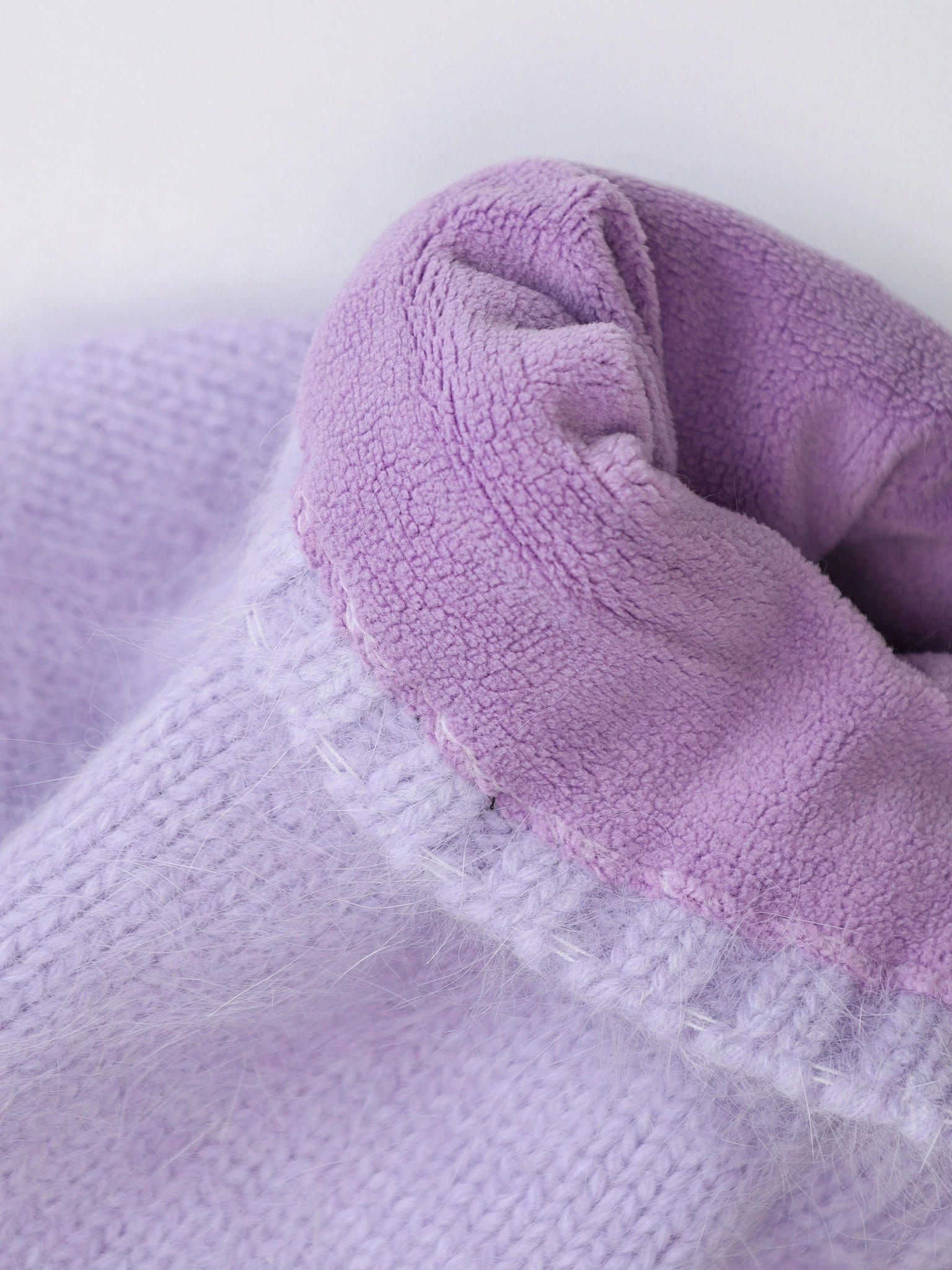 Шапка-бини из ангоры и нейлона с ушками в ассортименте